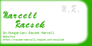 marcell racsek business card